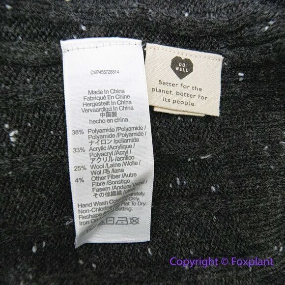 NEW Madewell Donegal dowden Henley Sweater in Coziest Yarn, black, plus size 3X - Picture 9 of 16